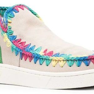 Mou rainbow trim ankle boots